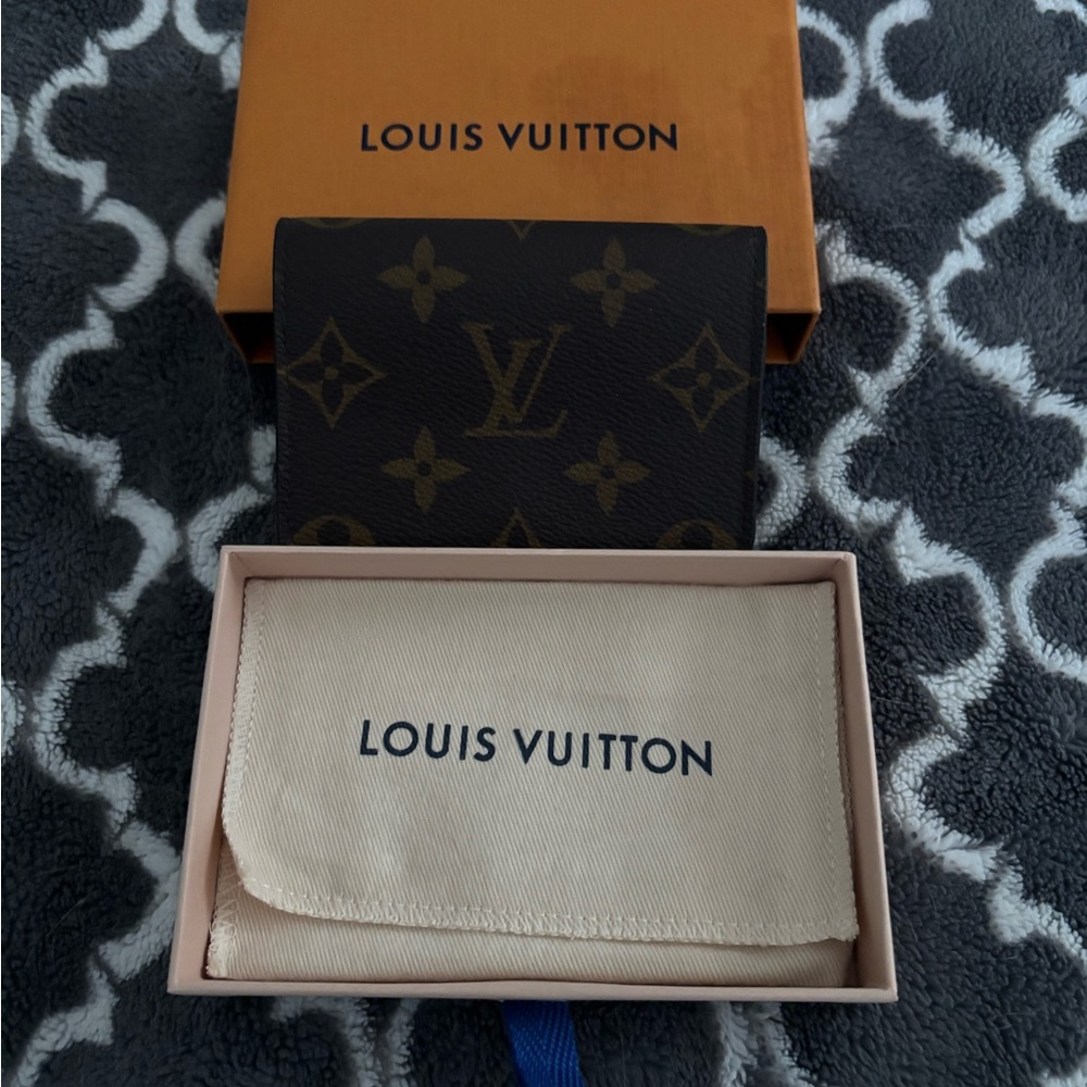 Louis Vuitton Monogram Card Holder in Brown and Tan - Picture 1 of 3